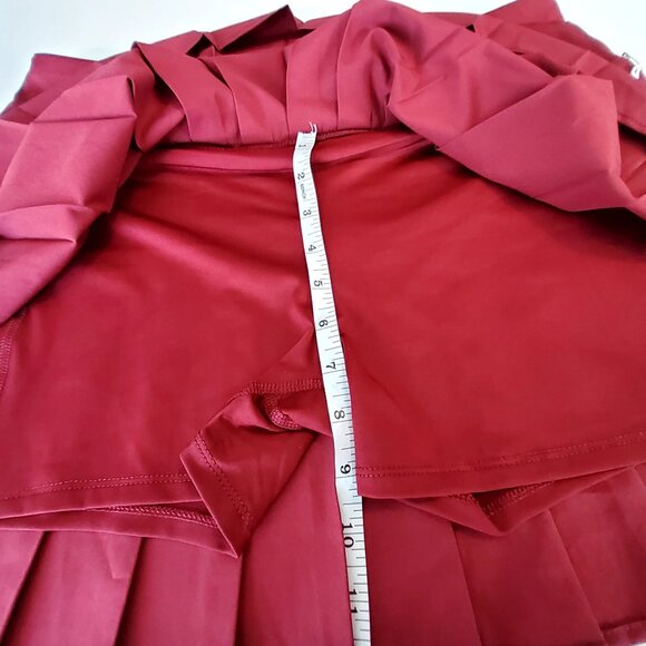 Tommy Bahama Everyday Active Red Pleated Skirt With Attached Shorts Size L - Picture 5 of 11